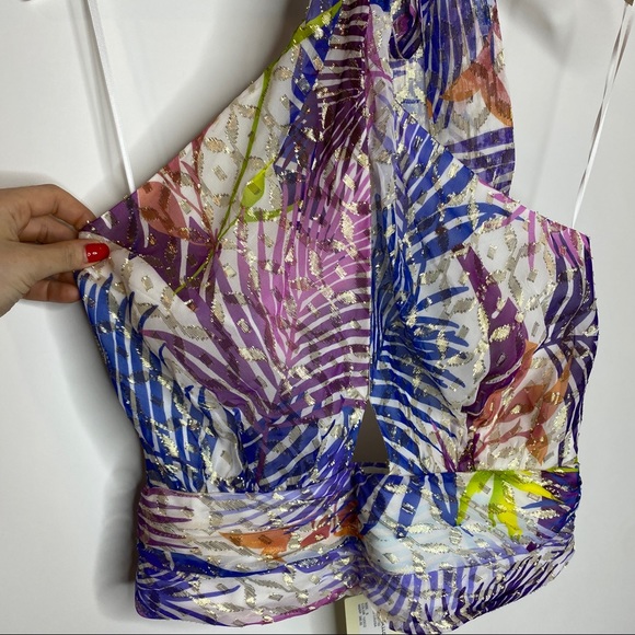 NWT Ramy Brook Printed Louisa Halter Top - Picture 5 of 11